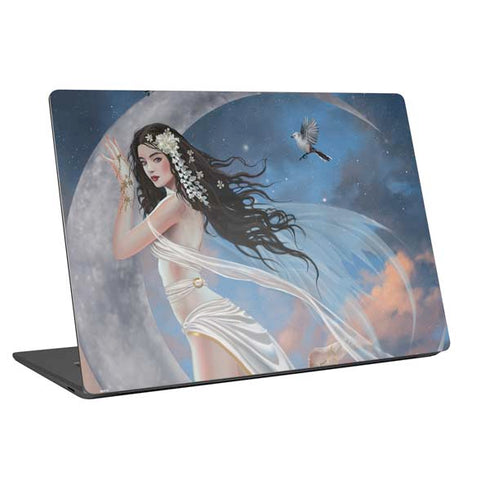 Fairy on Moon with Birds by Nene Thomas Universal Laptop 13in (10.6 x 7.6in) Skin